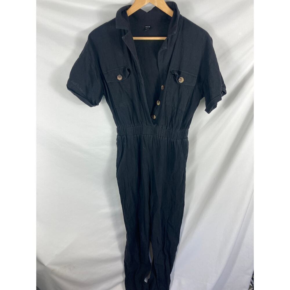 Shein Black Short Sleeve Jumpsuit Size Small